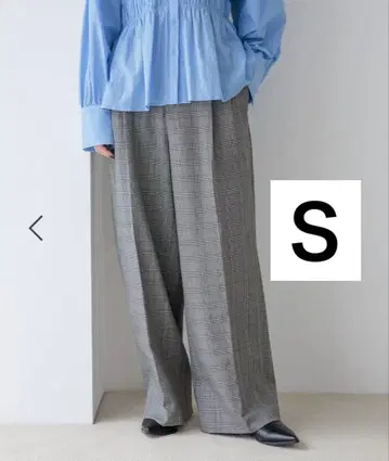 로리즈팜 라나테크 와이드 팬츠 체크 S