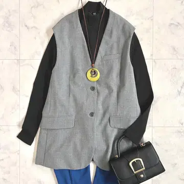 택 포함 미사용 뷰티&유스 베스트 자켓 그레이 S