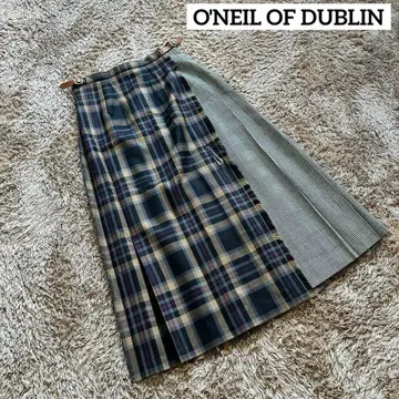 오닐 오브 더블린 체크 퀼트 미디 기장 스커트 42 M 상당