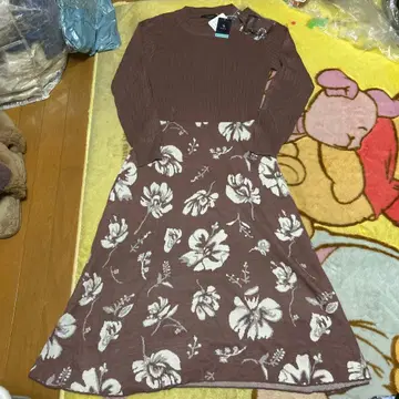 꽃무늬 니트 원피스 아베일