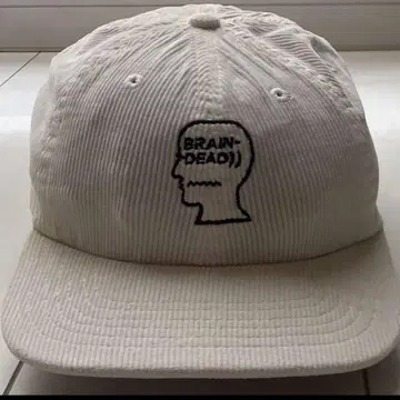 USA제 brain dead 브레인 데드 코듀로이 캡 화이트