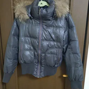 퍼 후드 숏 다운 자켓