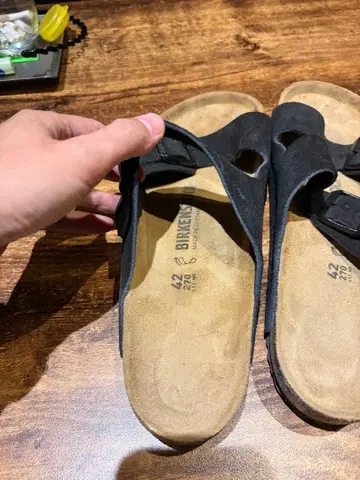 Birkenstock 아리조나 블랙 샌들 42