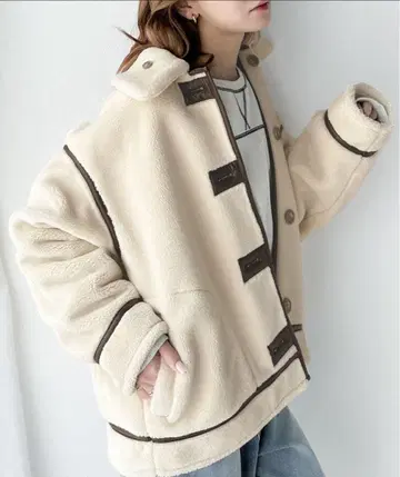 classicalelf 2way 리버서블 보아 & 스웨이드 블루종