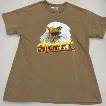 Sloppy 이글 프린트 T셔츠 브라운