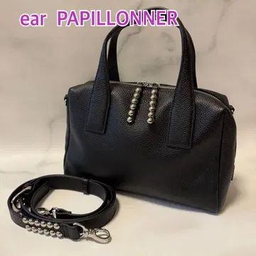 이아파피요네 레더 스터드 보스턴 백 2way 블랙