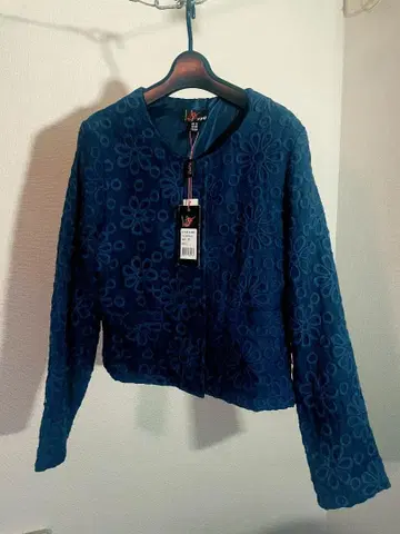 ASOS YUMI 노카라 자켓 UK 12 네이비