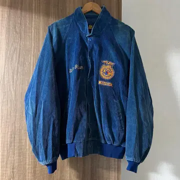 [ 구제 의류 ] 미국제 FFA 바이저 자켓 코듀로이 블루 XL