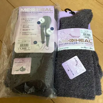 MEDIHEAL 하이삭스 그레이 23-25cm, 파자마 레깅스 세트