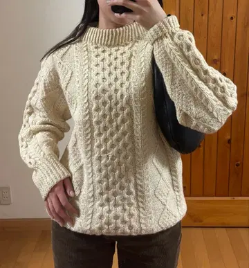 아란 케이블 니트 빈티지