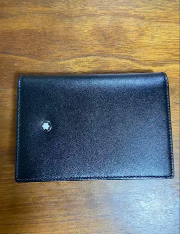 [ MONT BLANC ] 블랙 가죽 명함지갑