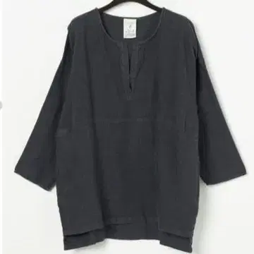 D-due 듀에 2022 S/S 린넨 그레이 스키퍼 블라우스