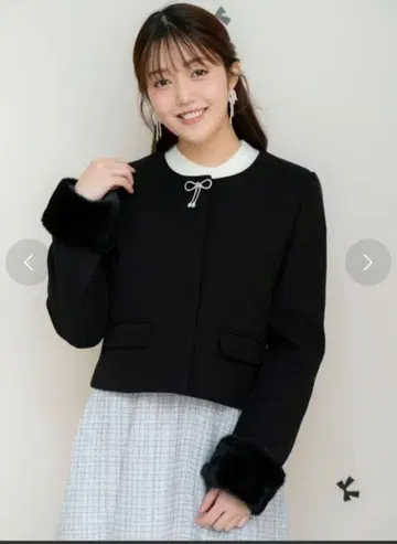 WILLSELECTION 비쥬 리본 노카라 코트