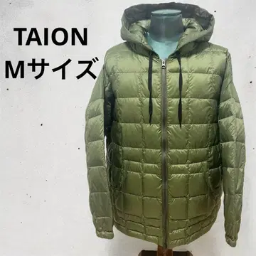 새상품급 TAION 다운 파카 집업 카키 M