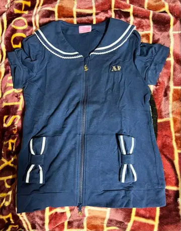 [ 거의 새상품 ] Angelic Pretty 세일러 카라 네이비 티셔츠