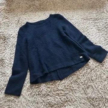 FOXY 폭시 캐시미어 100% 백 버튼 스웨터 네이비 40