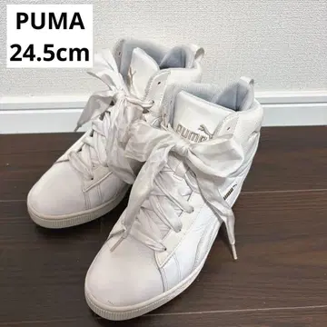PUMA 화이트 하이컷 스니커즈