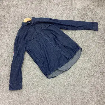 Tommy Jeans 데님 셔츠 백라인 트리콜로 네이비 (XL)