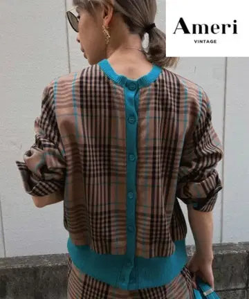 인기 [Ameri] CHEERFUL CHECK TOP 가디건 2way