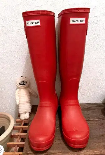 헌터 레인부츠 레드 24cm