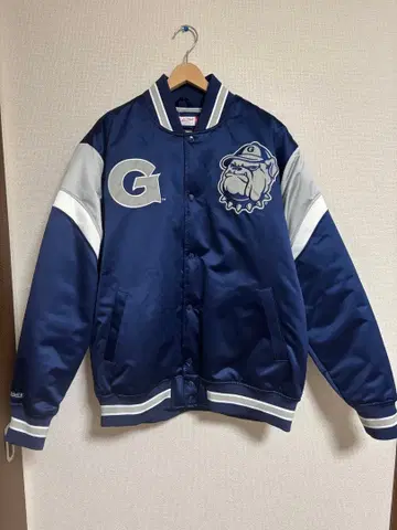 미첼앤네스 헤비웨이트 새틴 자켓 조지타운 바시티 자켓