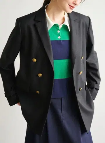 [ 미사용 새상품 ] 루니 lounie 벨티드 더블 자켓