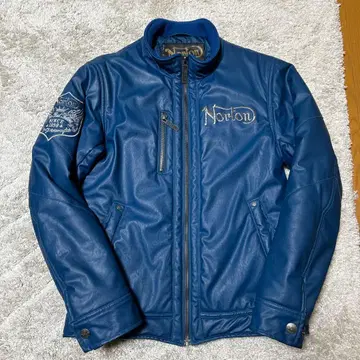 Norton 파랑 가죽 자켓 M