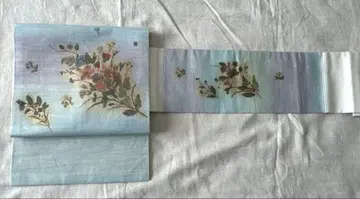 나고야 제작 나고야 오비 꽃무늬 염색과 자수