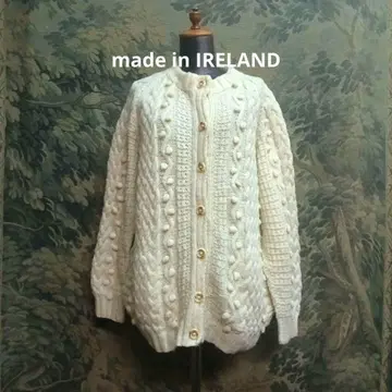 아일랜드 둥근넥 아란 니트 IRELAND 가디건 vintage