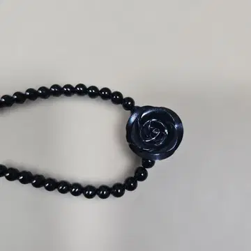 제트 [ 장미 목걸이 ] 라운드볼 칠흑