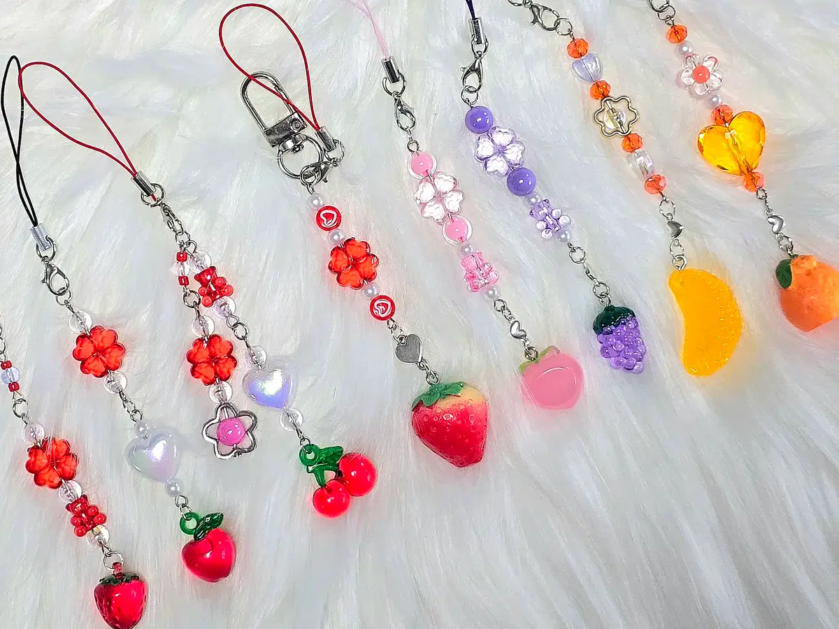 Fruit bead keychain :):