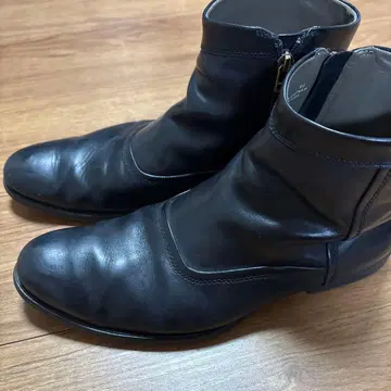 Clarks 블랙 가죽 숏부츠 UK 8G 26cm