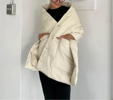 CHERIsince1985 허그 멀티 머플러 다운 페더 아이보리