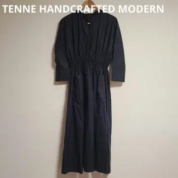 TENNE HANDCRAFTED MODERN 셔링 원피스 네이비