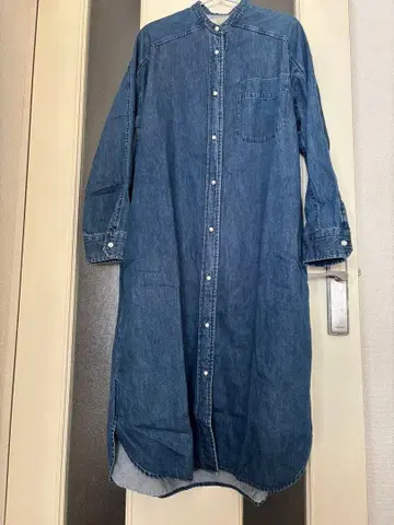 블랑 바스크 blanc basque 펄 버튼 데님 원피스