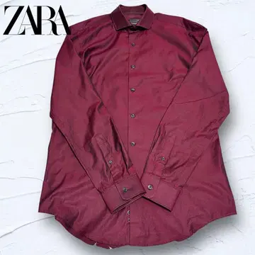 ZARA MAN 슬림핏 셔츠 긴팔 레드