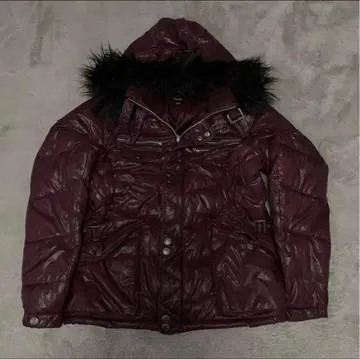 y2k 퍼 달린 다운 갸루 남자 헤이세이 초기 시크 스타일 그런지 펑크