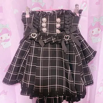 LIZLISA 레이스업 서스펜더 부착 치마바지