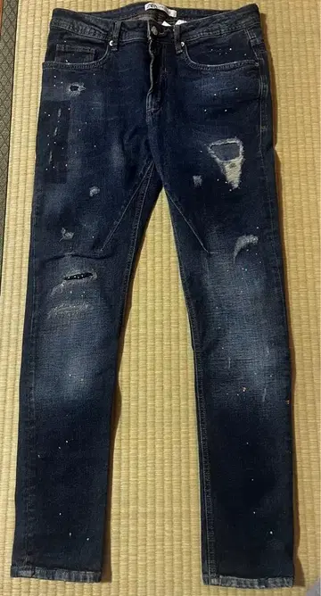 자라 페인트 크러쉬 리페어 데님 40