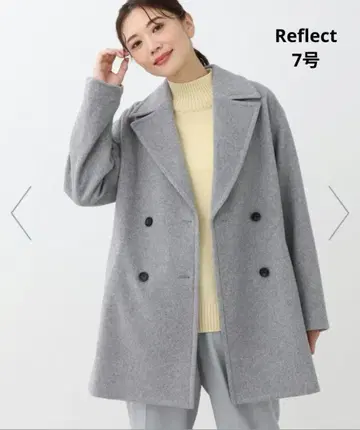 리플렉트 미들 기장 피코트 라이트 그레이 7호 미사용 새상품