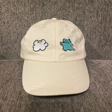 카네코아야노 캡 굿즈 야온 화이트 화이트 자수 고양이