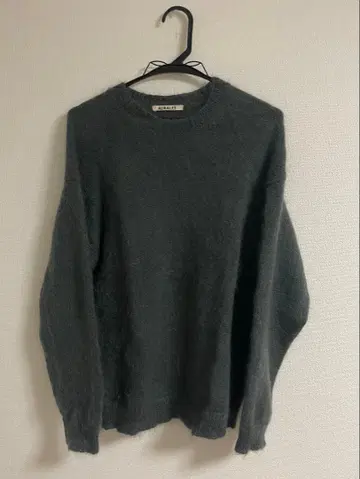 auralee 모헤어 니트 그린