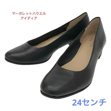 마가렛호웰 아이디어 블랙 플레인 펌프스 힐 약 5cm