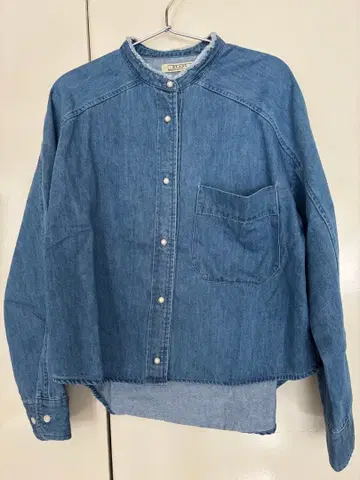 블랑 바스크 blanc basque 펄 버튼 데님 셔츠