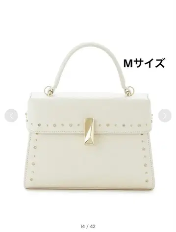 CELFORD 비쥬 스터드 미니백 M 아이보리