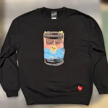 [ BEAMS T ] 수프 캔 디자인 맨투맨 S~M 블랙
