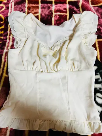 [ 새상품 ] 화이트 프릴 뷔스티에