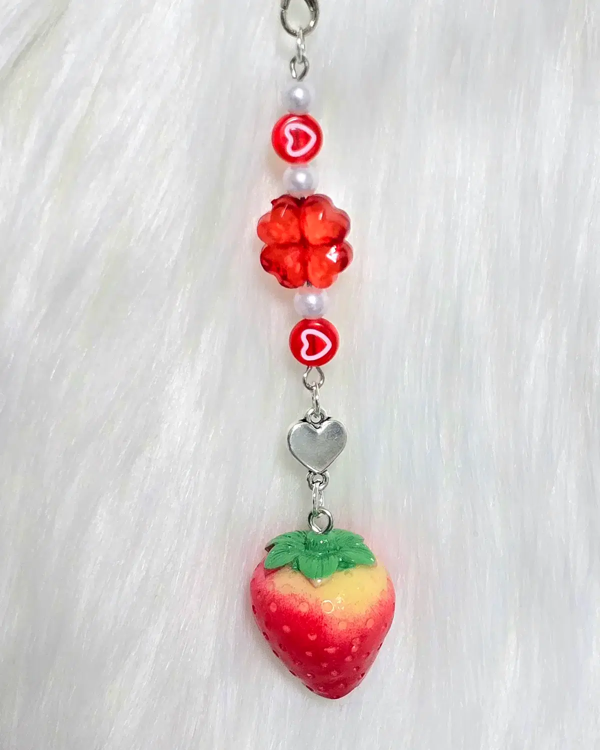 Fresh Fruit Bead Keychain :):