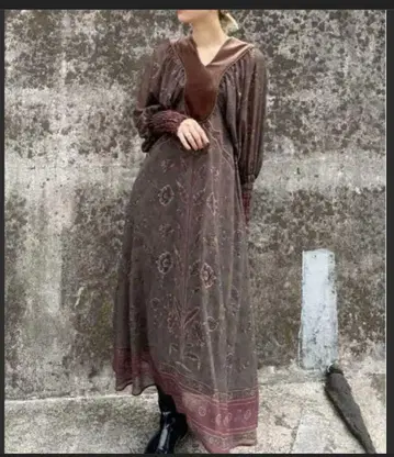 Ameri VINTAGE VELOUR DOCKING SCARF DRESS