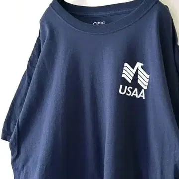 포트&컴퍼니 USAA 브라 T셔츠 L 네이비 네이비 컬러 구제 의류